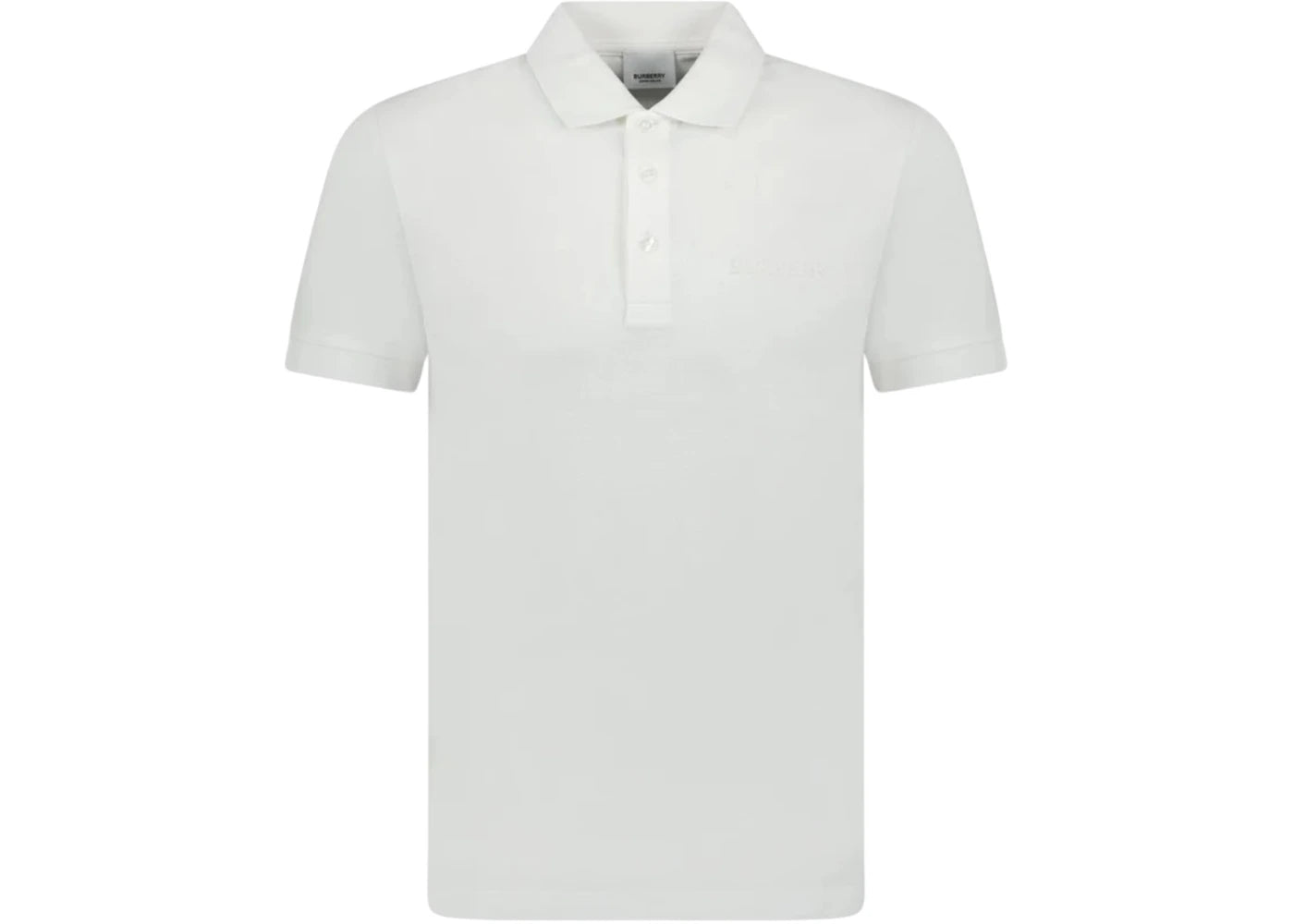 Burberry Hartford Embossed Logo Polo White