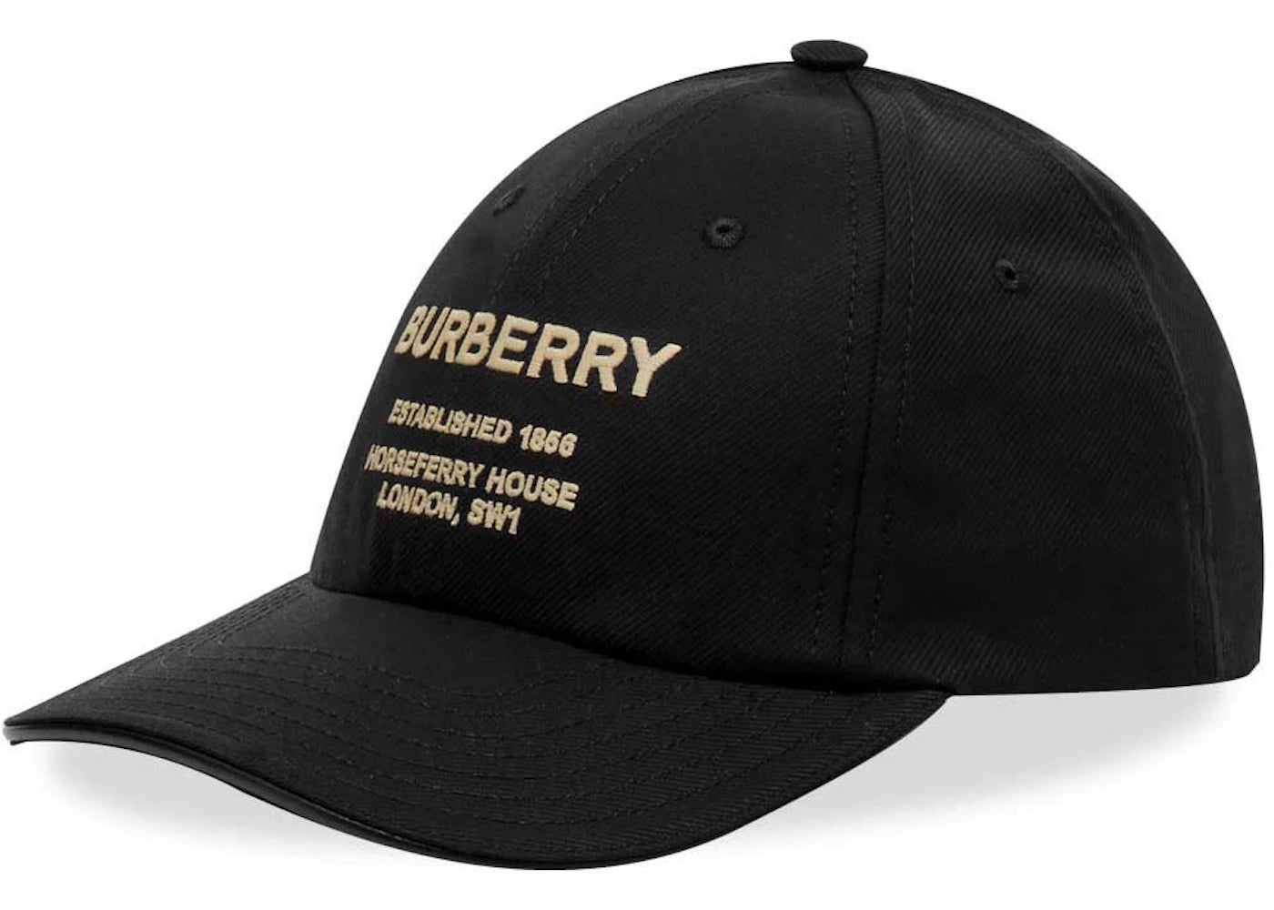 Burberry Horseferry Embroidered-Logo Baseball Cap Black