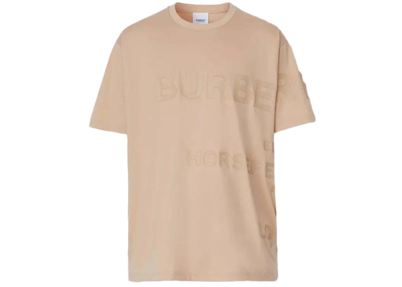 Burberry Horseferry Print Cotton Oversized T-shirt Soft Fawn Beige