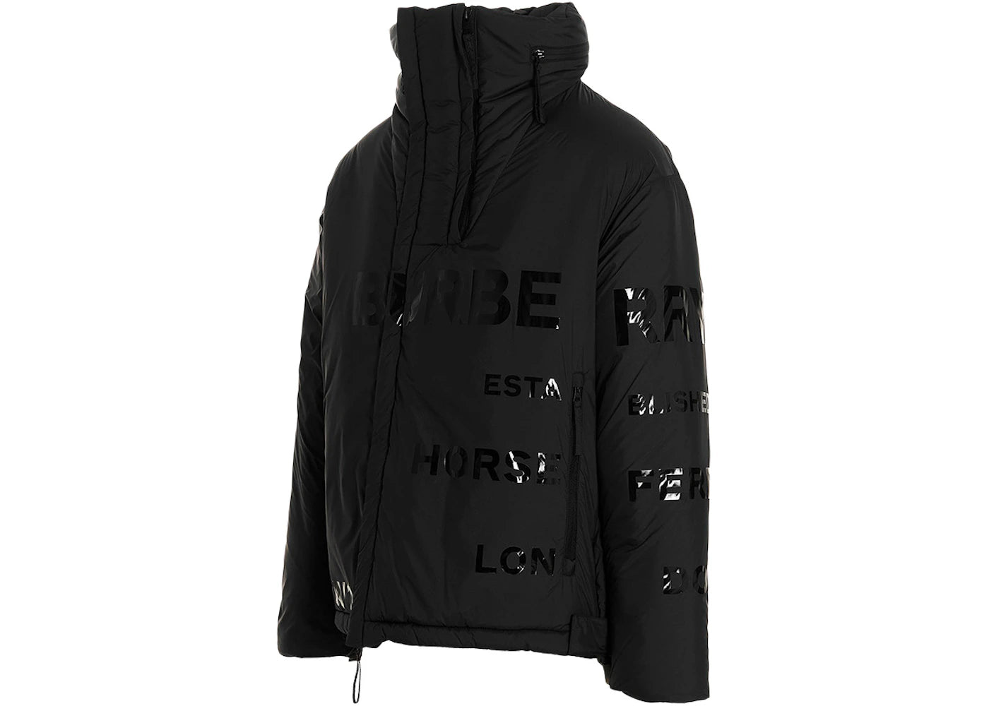 Burberry Horseferry Print Hood Padded Jacket Black