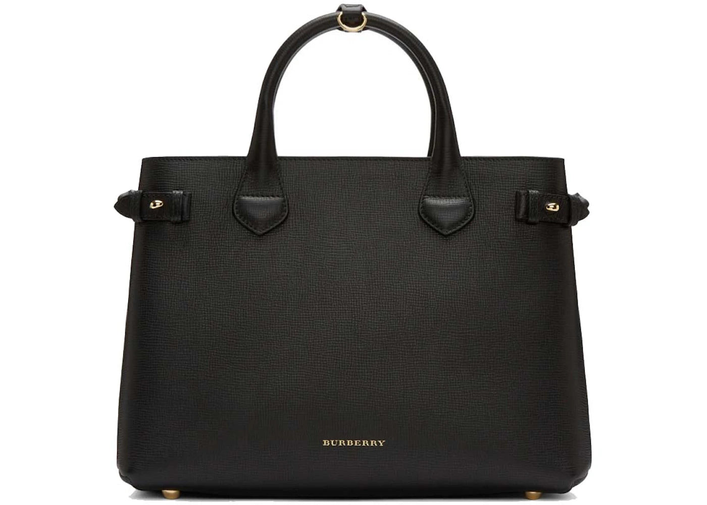 Burberry House Check Banner Medium Tote Bag Black