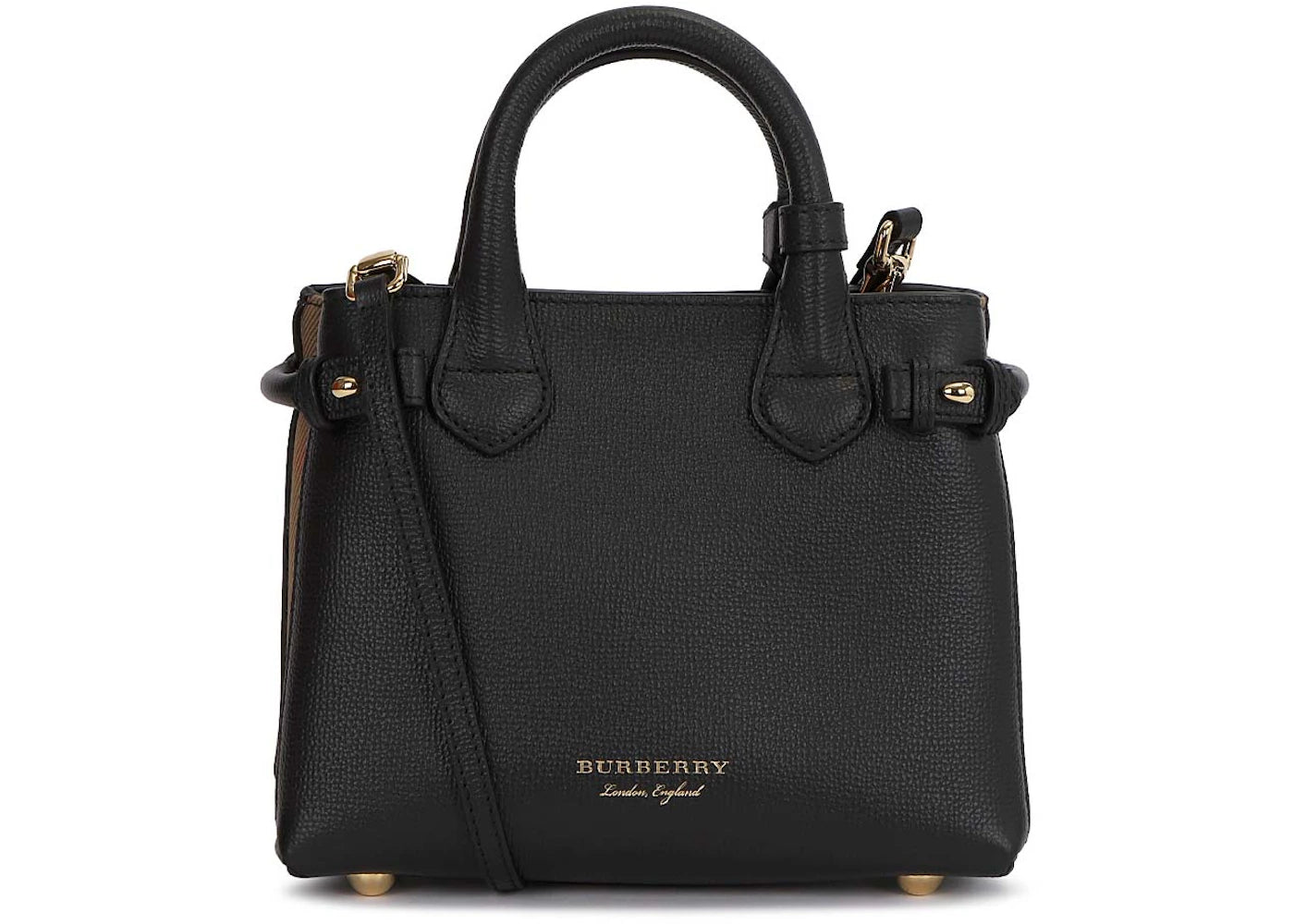 Burberry House Check Banner Mini Tote Bag Black