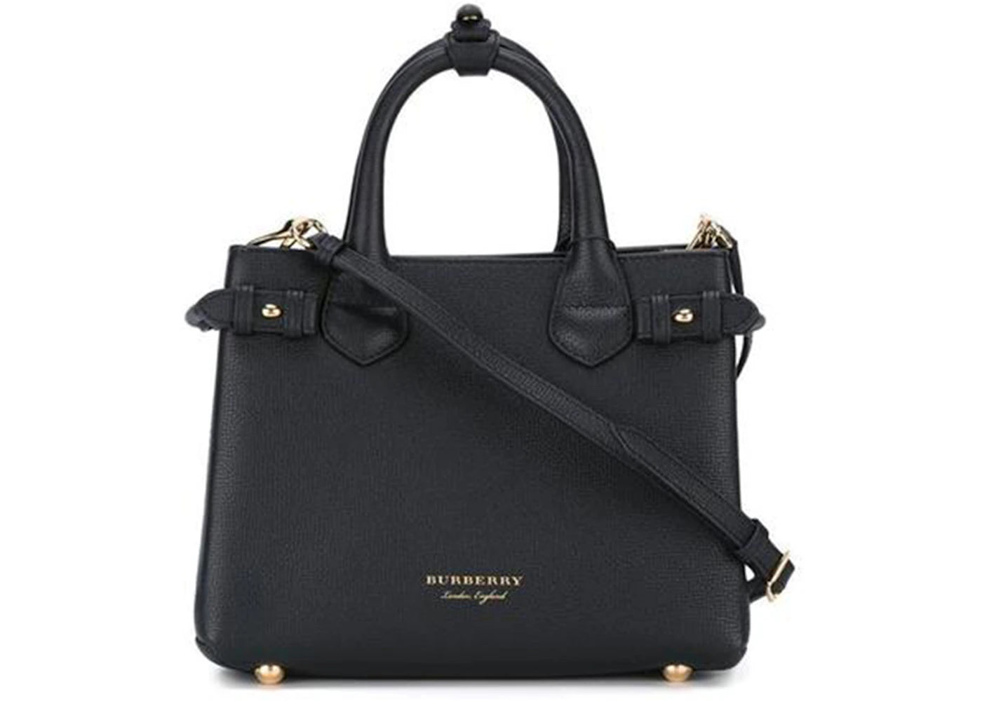 Burberry House Check Banner Small Tote Bag Black