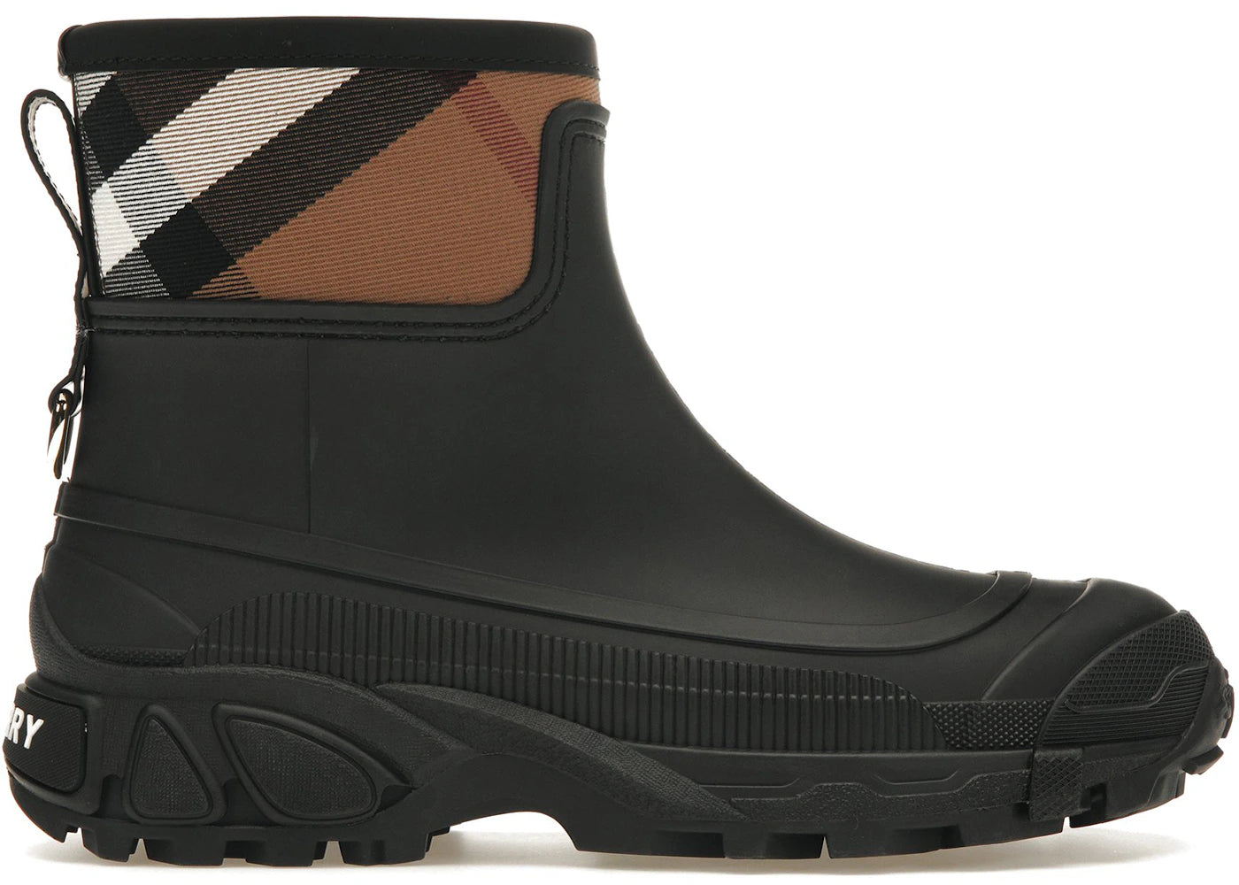 Burberry House Check Rain Boots Black Archive Beige (Women's)