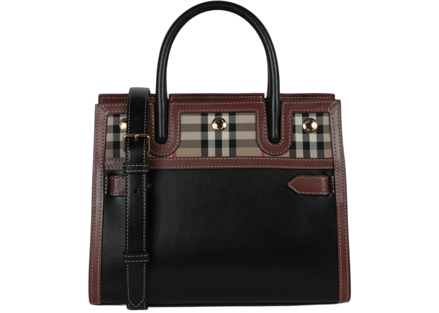 Burberry House Check Title Tote Black