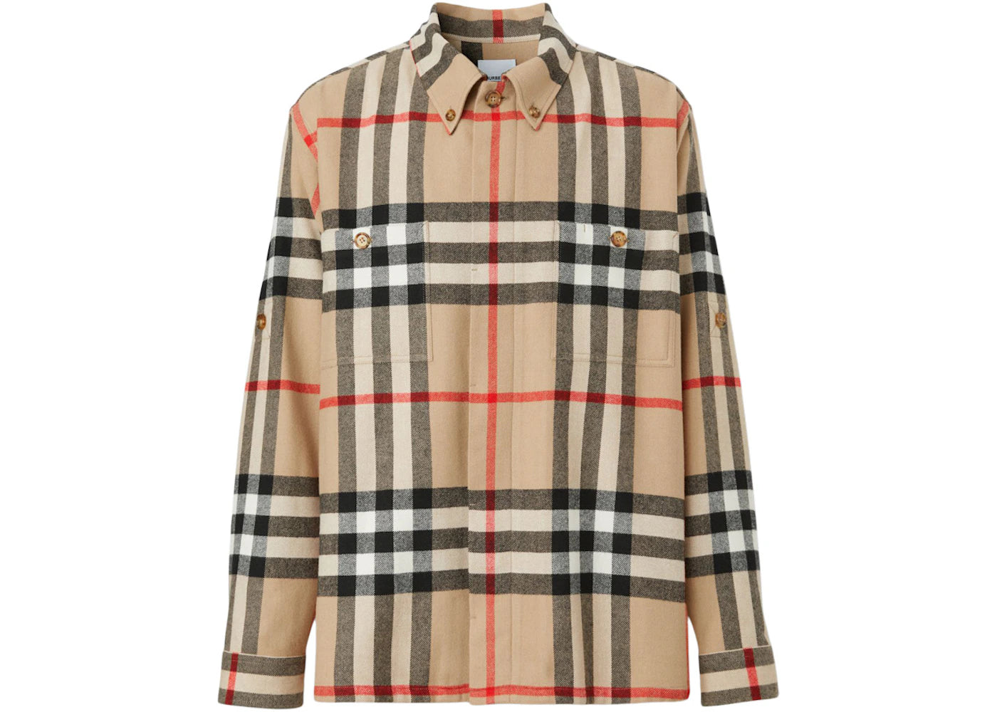 Burberry House Check Wool Cotton Shirt Archive Beige