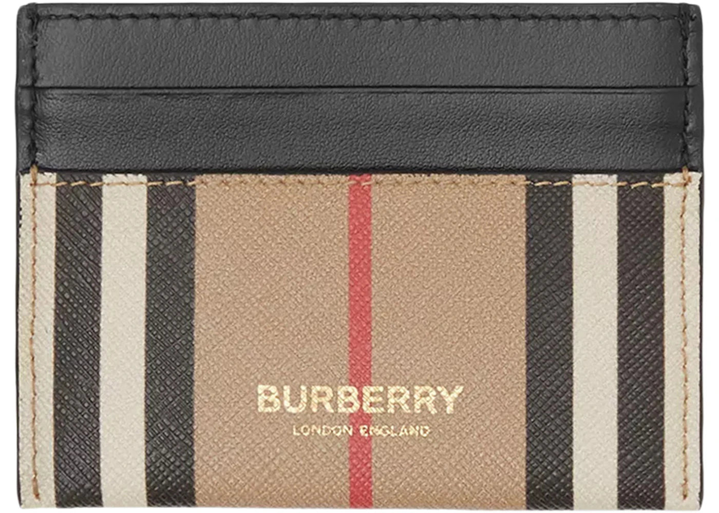 Burberry Icon Stripe (5 Card Slot) Card Holder Beige/Multi