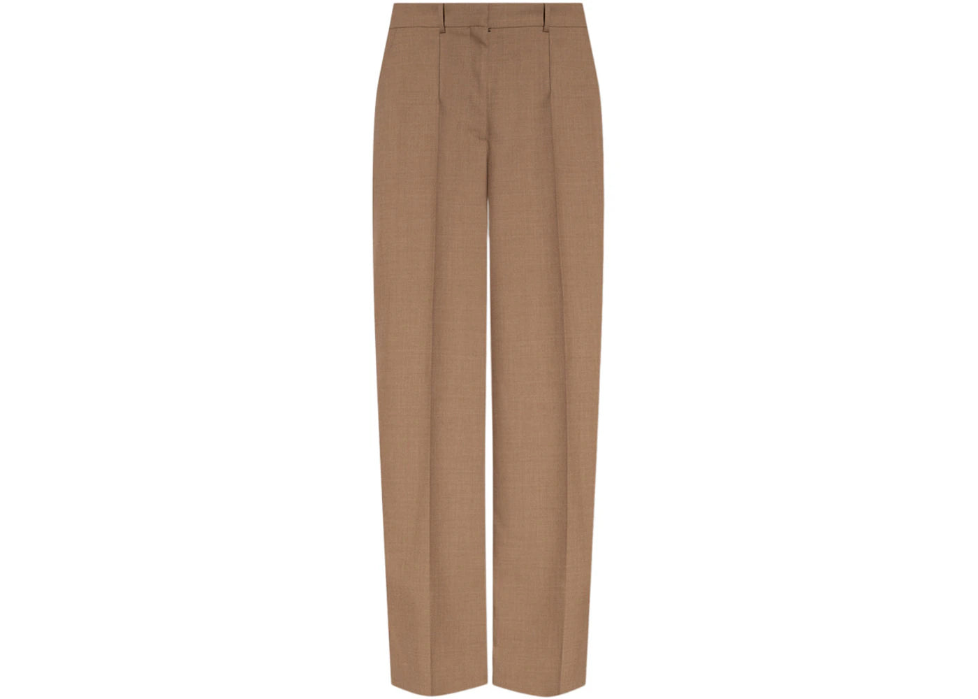 Burberry Jane Pleat-Front Trousers Brown