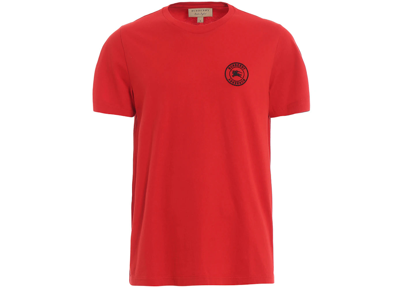 Burberry Jenson Embroidered Logo Cotton T-shirt Red