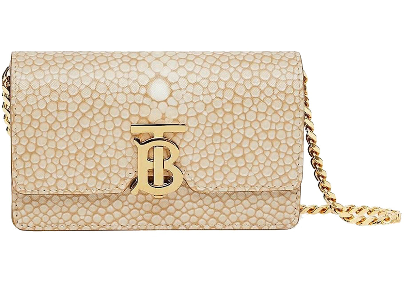 Burberry Jessie Stingray Print Shoulder Bag Gold