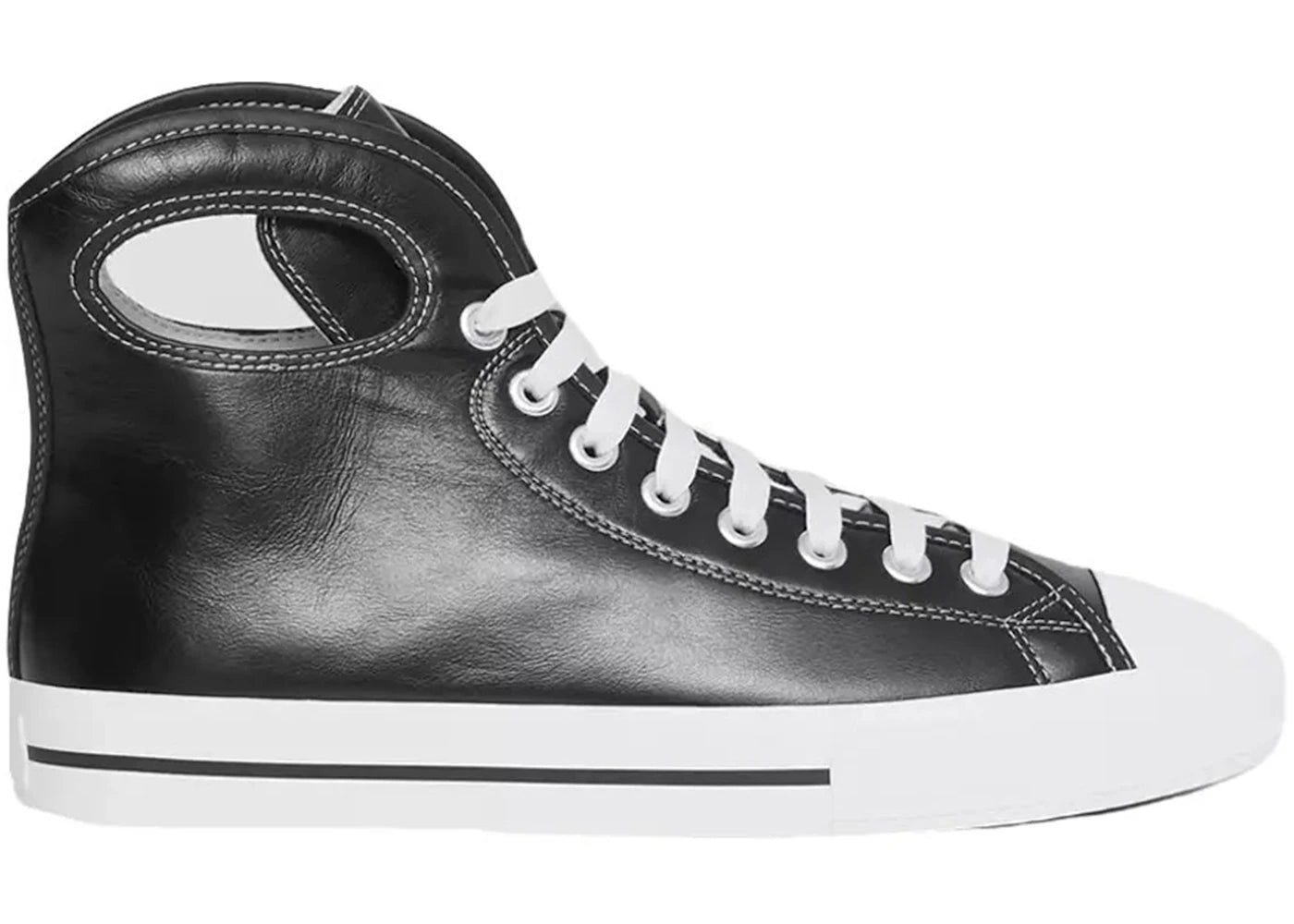 Burberry Larkhall High-Top Sneakers Black White Leather