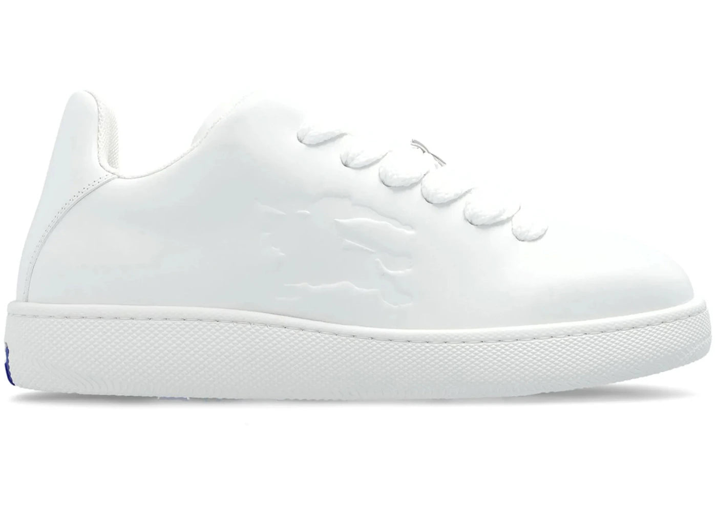 Burberry Leather Box Sneaker Debossed Equestrian Knight White