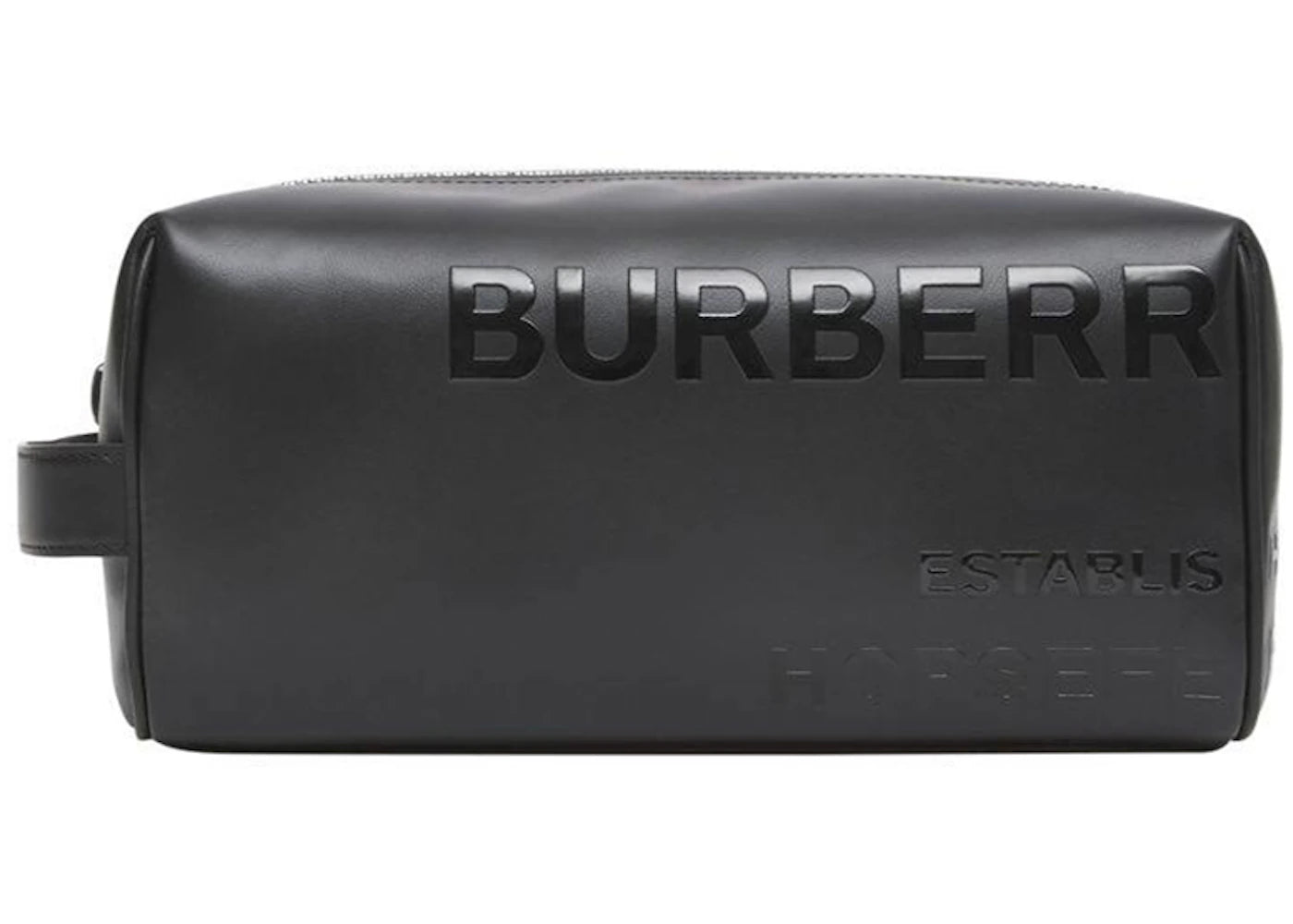 Burberry Leather Horseferry Toiletry Bag Black