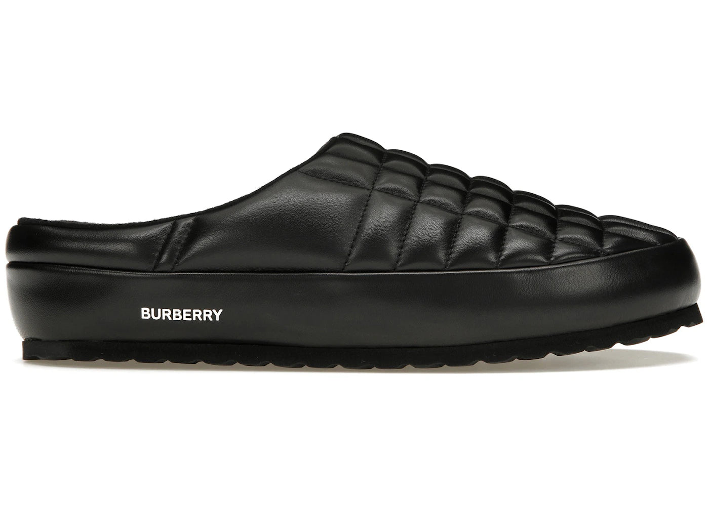 Burberry Leather Quilted Slipper Black