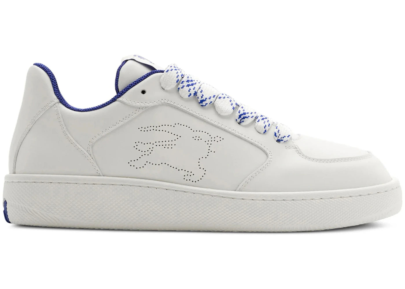 Burberry Leather Stock Sneaker Perforated Equestrian Knight White (Women's)