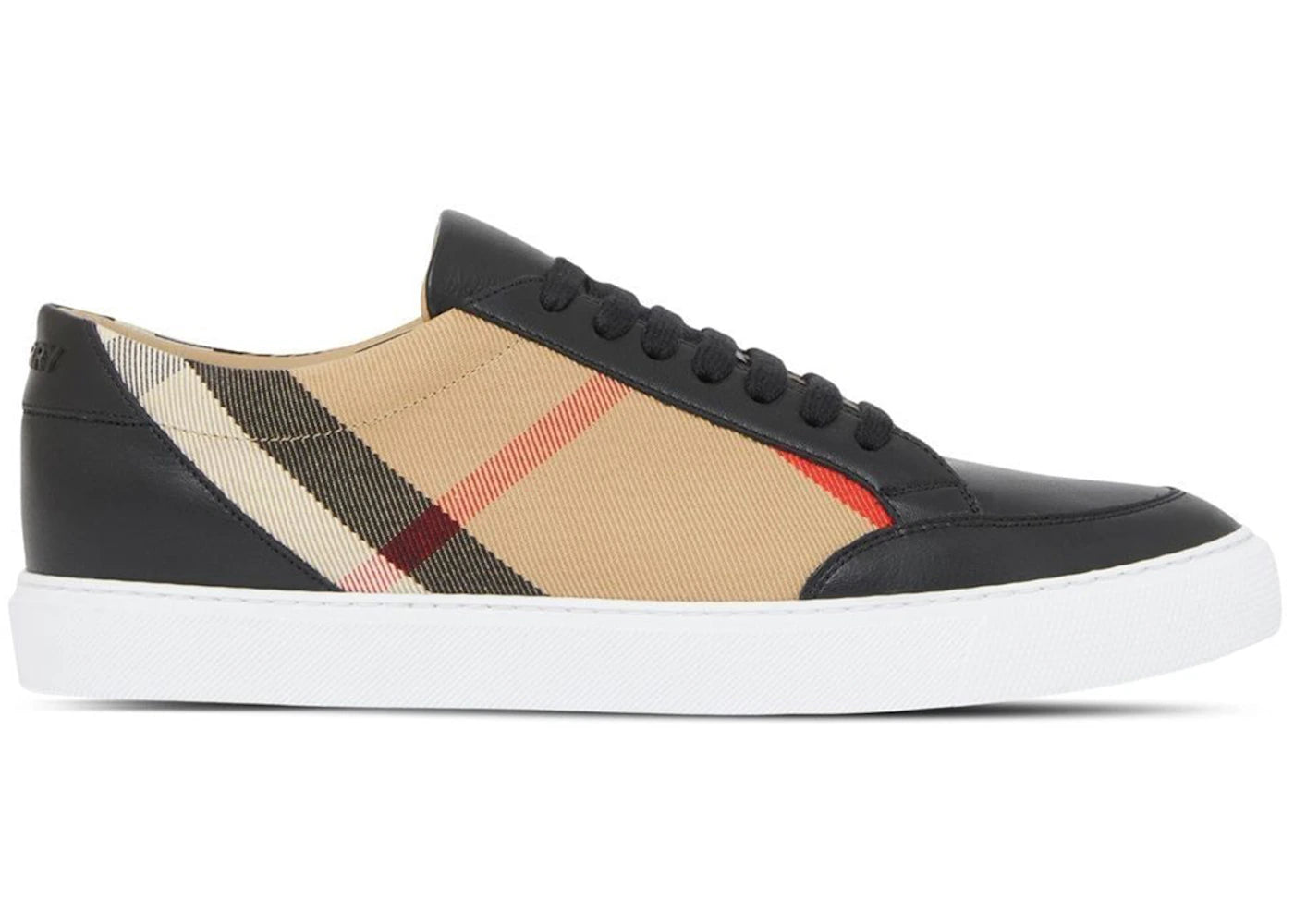 Burberry Leather Suede and House Check Sneakers Black Archive Beige Black White (Women's)