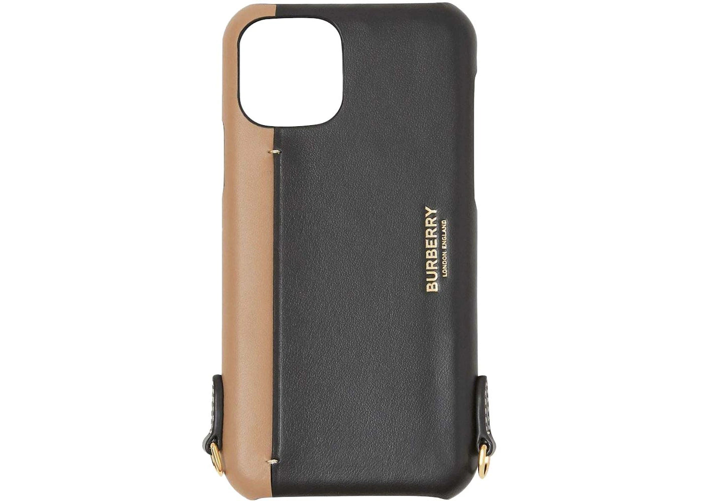 Burberry Leather iPhone 11 Pro Phone Case with Strap Black Tan