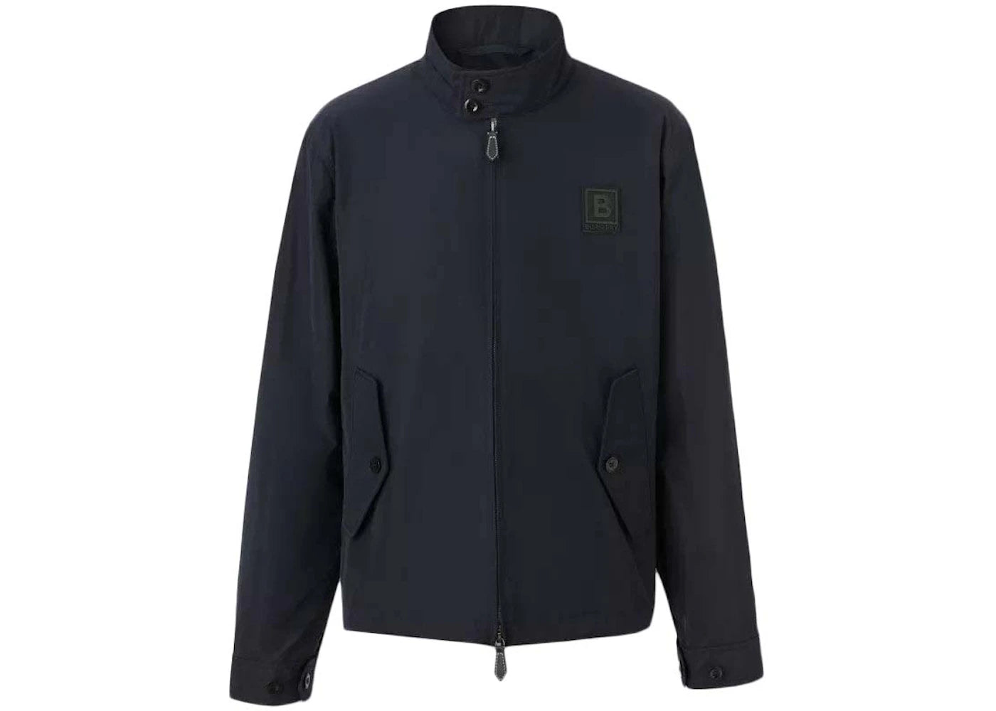 Burberry Letter Graphic Applique Harrington Jacket Navy