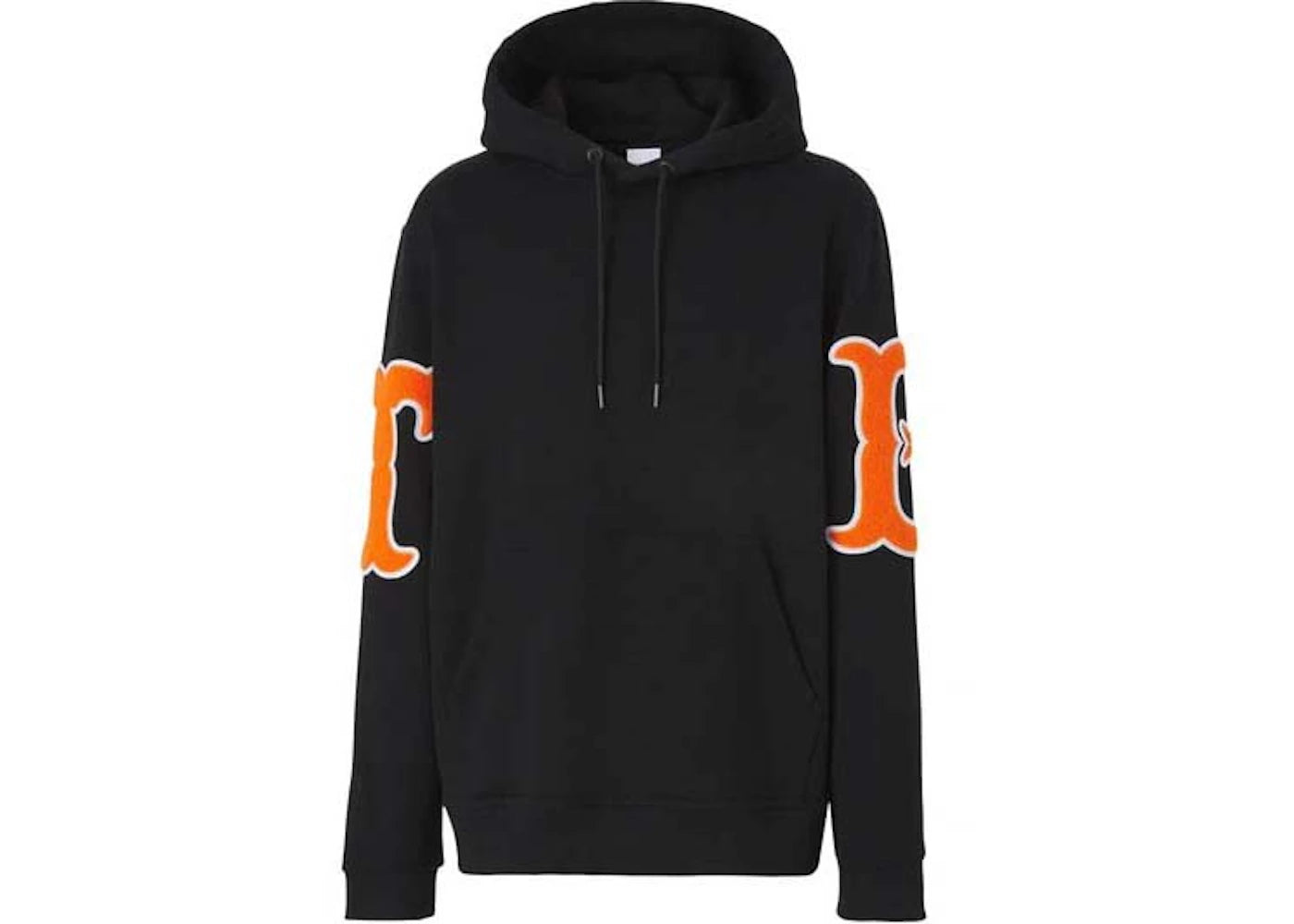 Burberry Letter Graphic Appliqué Hoodie Black