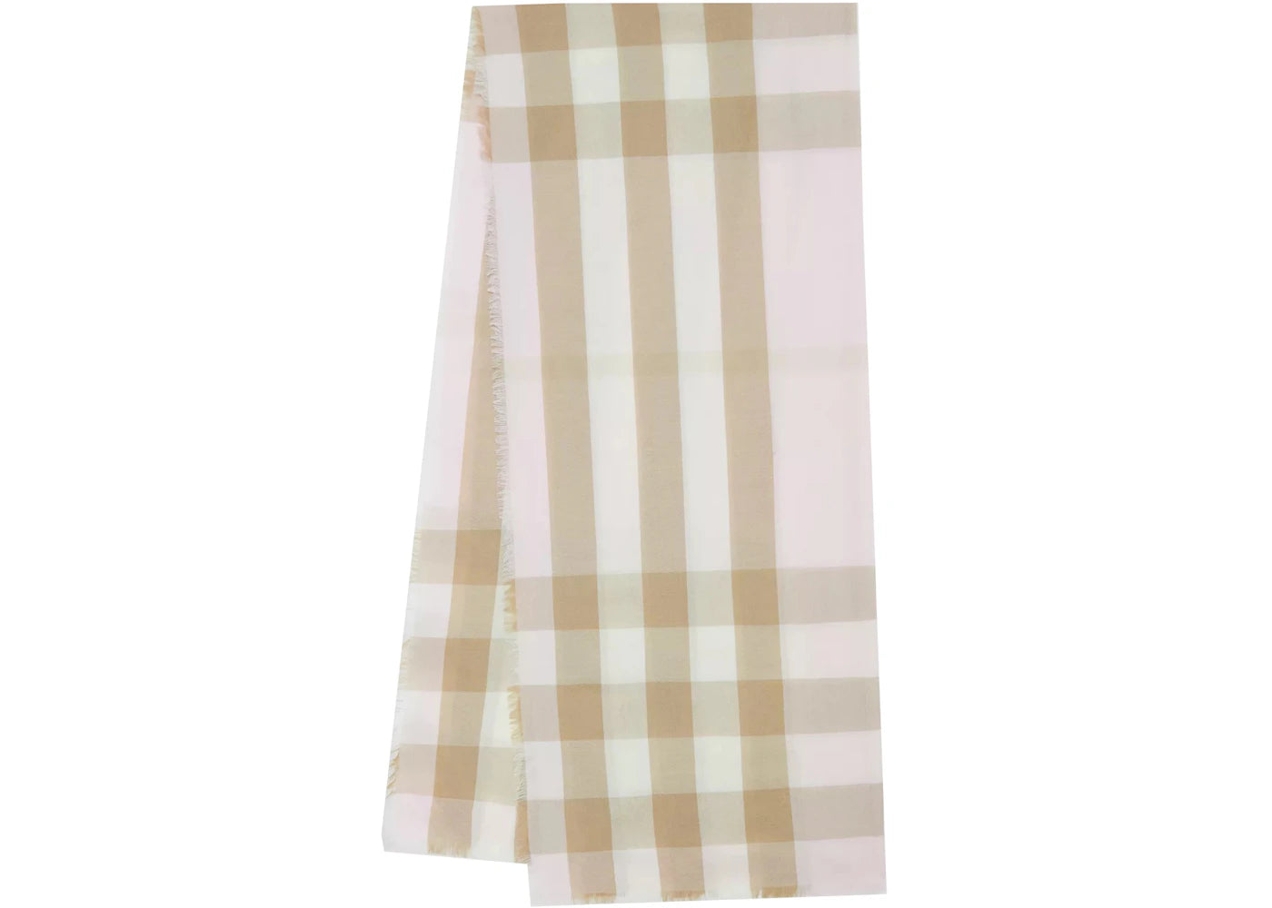 Burberry Lightweight Check Cashmere Scarf Alabaster