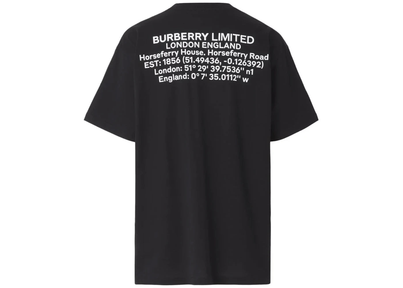 Burberry Location Print T-Shirt Black