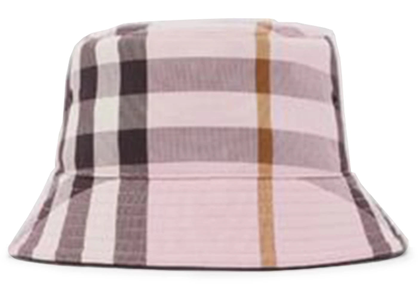 Burberry Logo Detail Check Cotton Bucket Hat Pink/Black