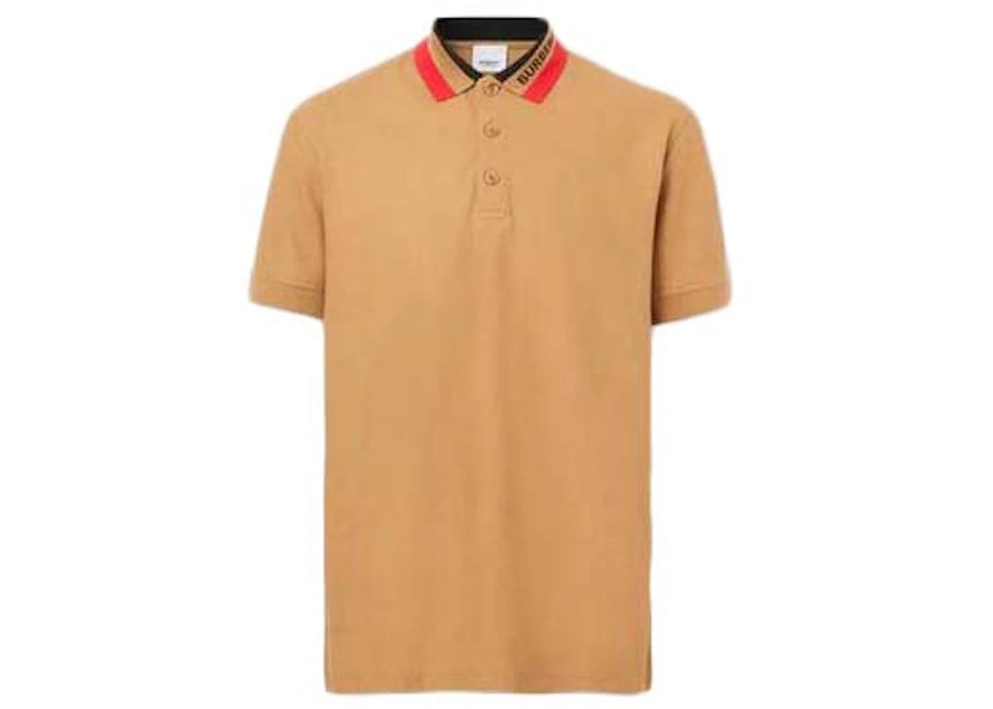 Burberry Logo Detail Cotton Piqué Polo Shirt Camel