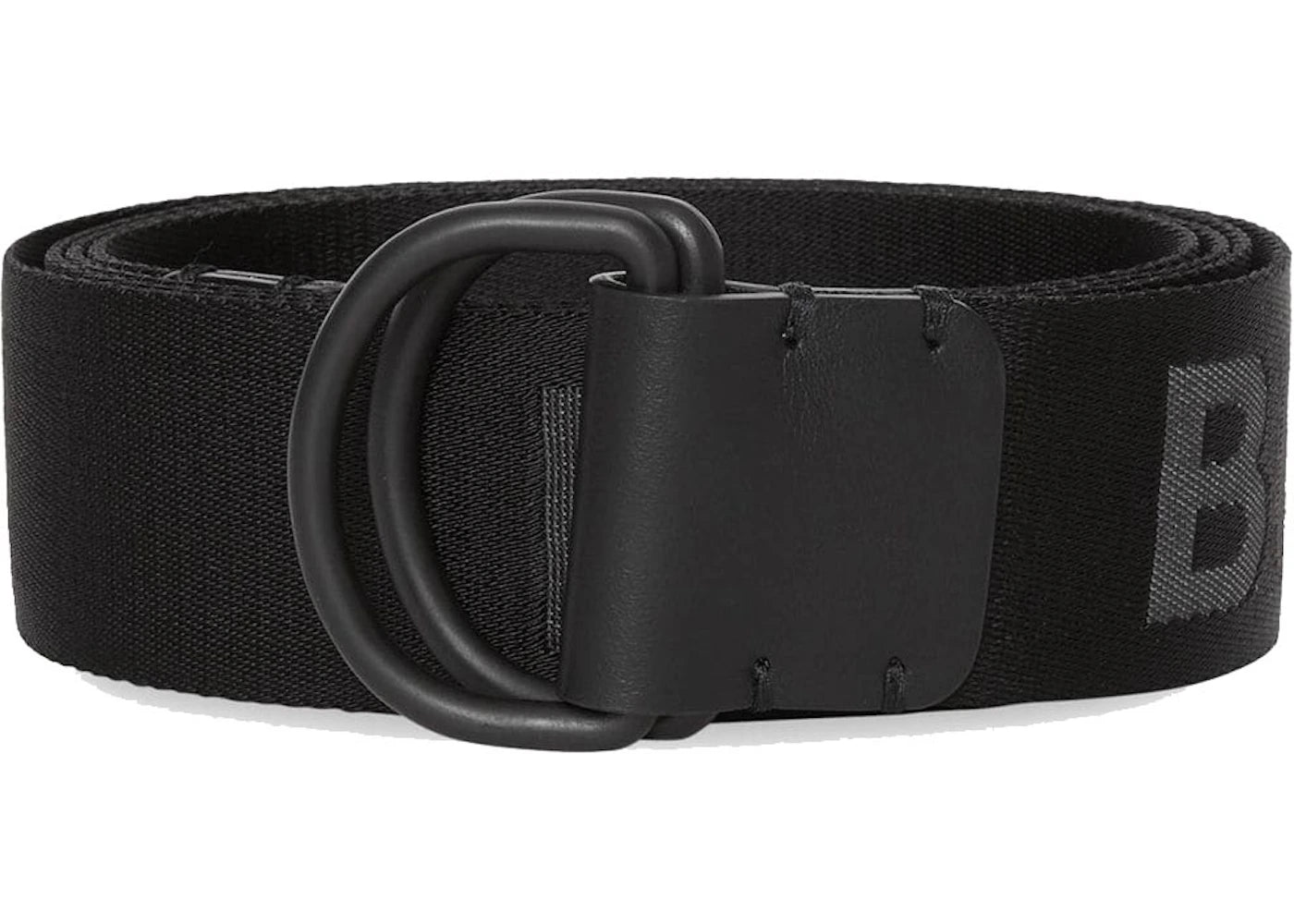 Burberry Logo Detail Double D-ring Belt 1.6 Width Black