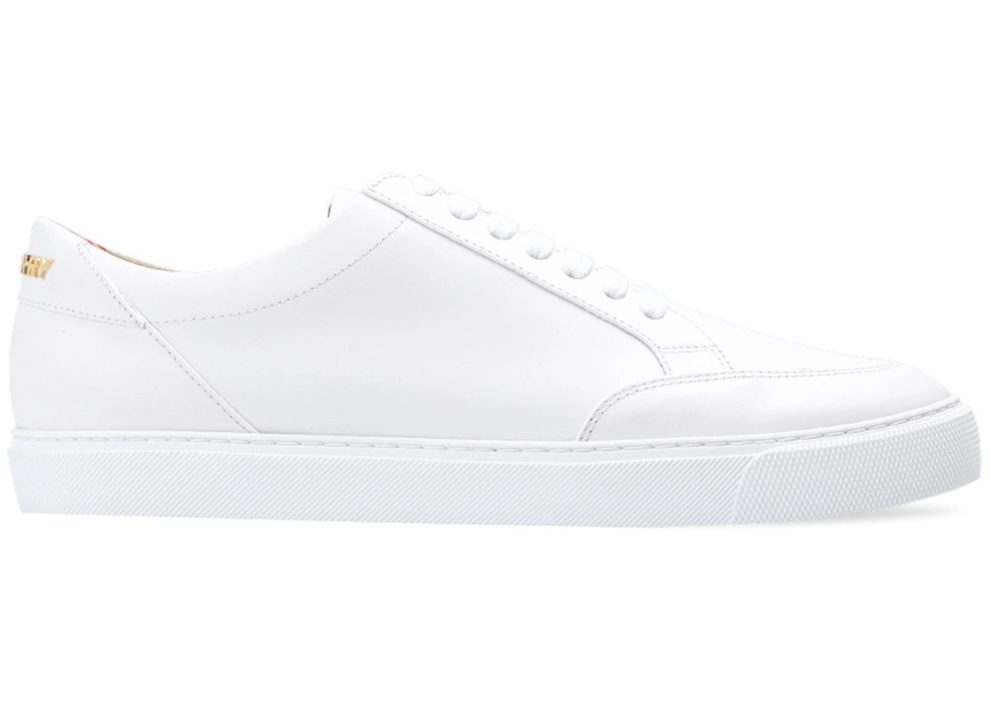 Burberry Logo Detail Leather Sneakers Optic White (Women's)