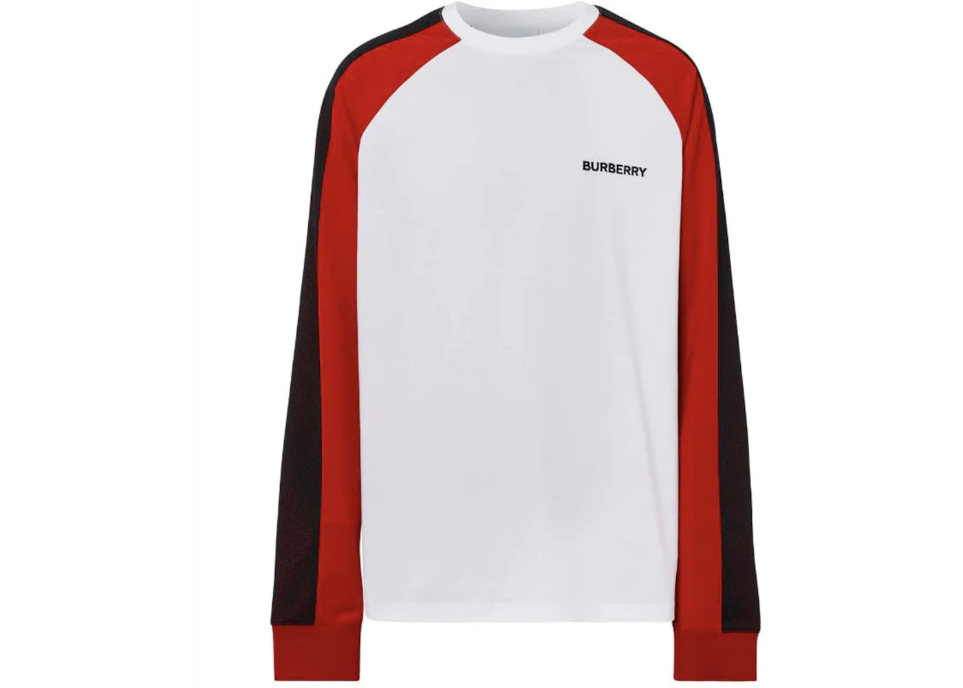 Burberry Logo-Embroidered Colour-Block Sweatshirt White/Red/Blue