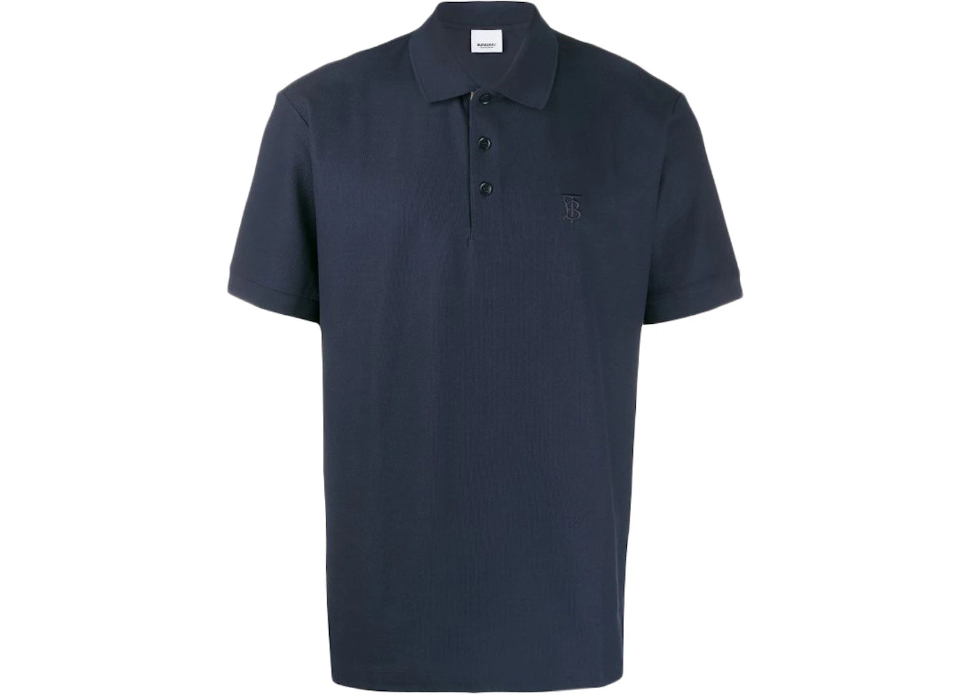 Burberry Logo Embroidered Polo Navy/Navy