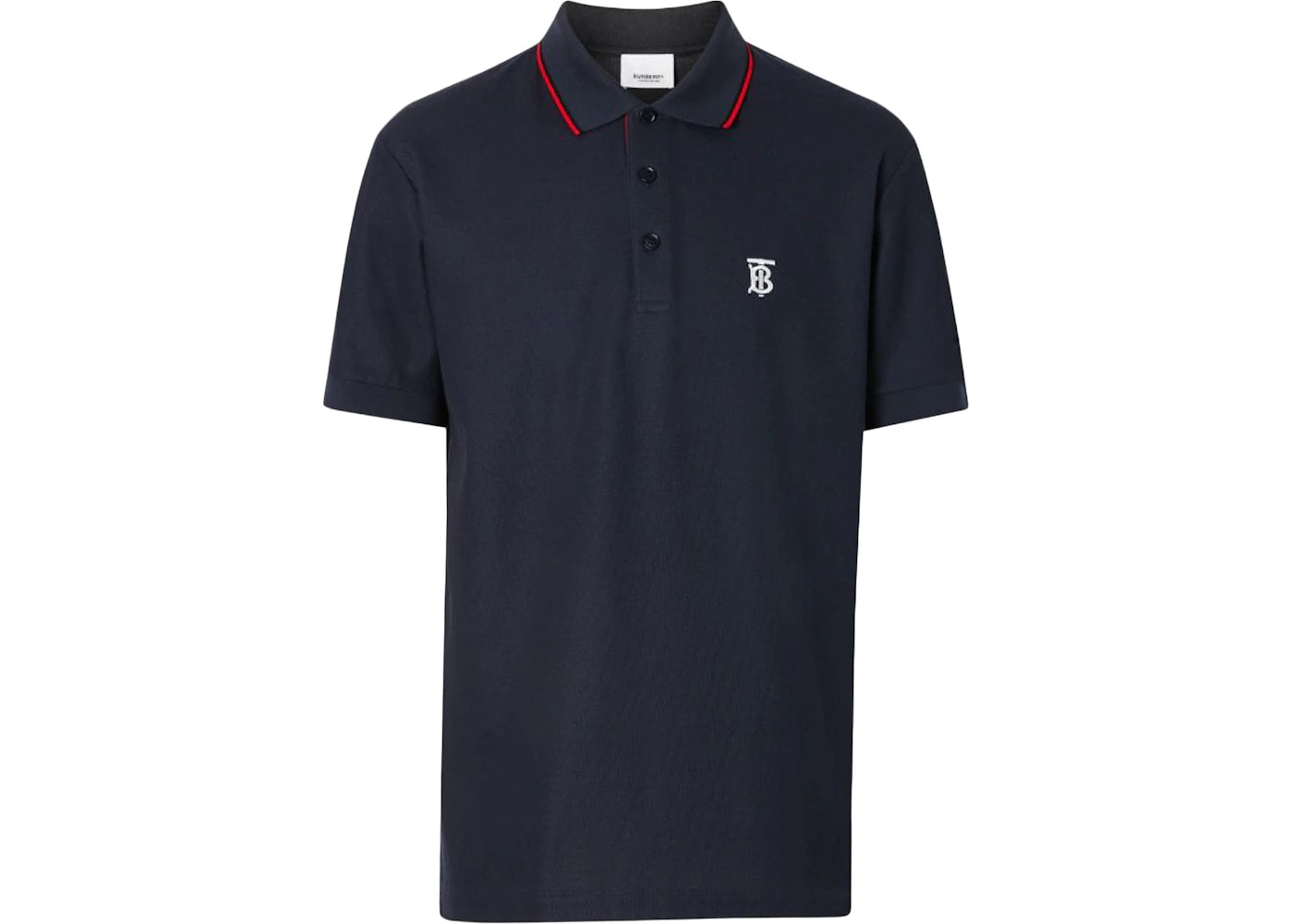 Burberry Logo Embroidered Polo Navy
