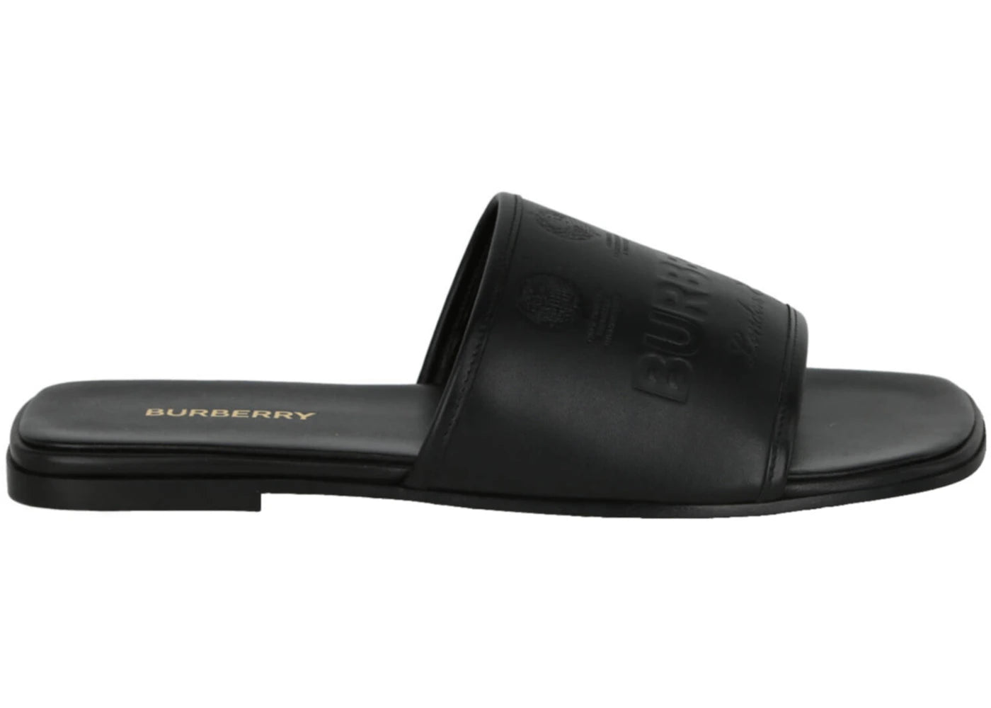 Burberry Logo Leather Sandal Black (Women's)