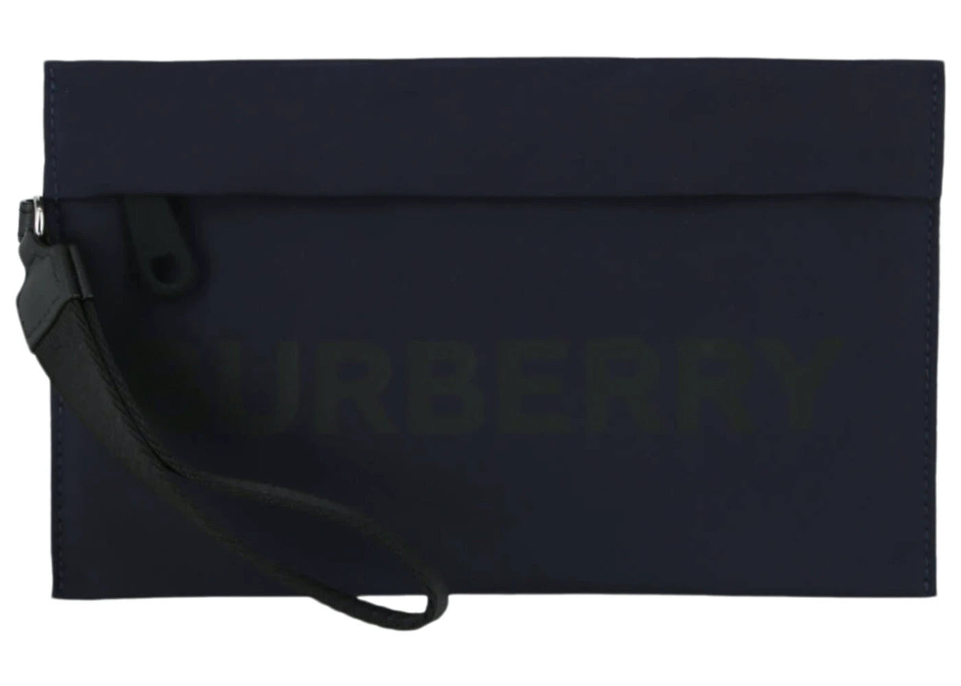 Burberry Logo Nylon Pouch Navy Blue