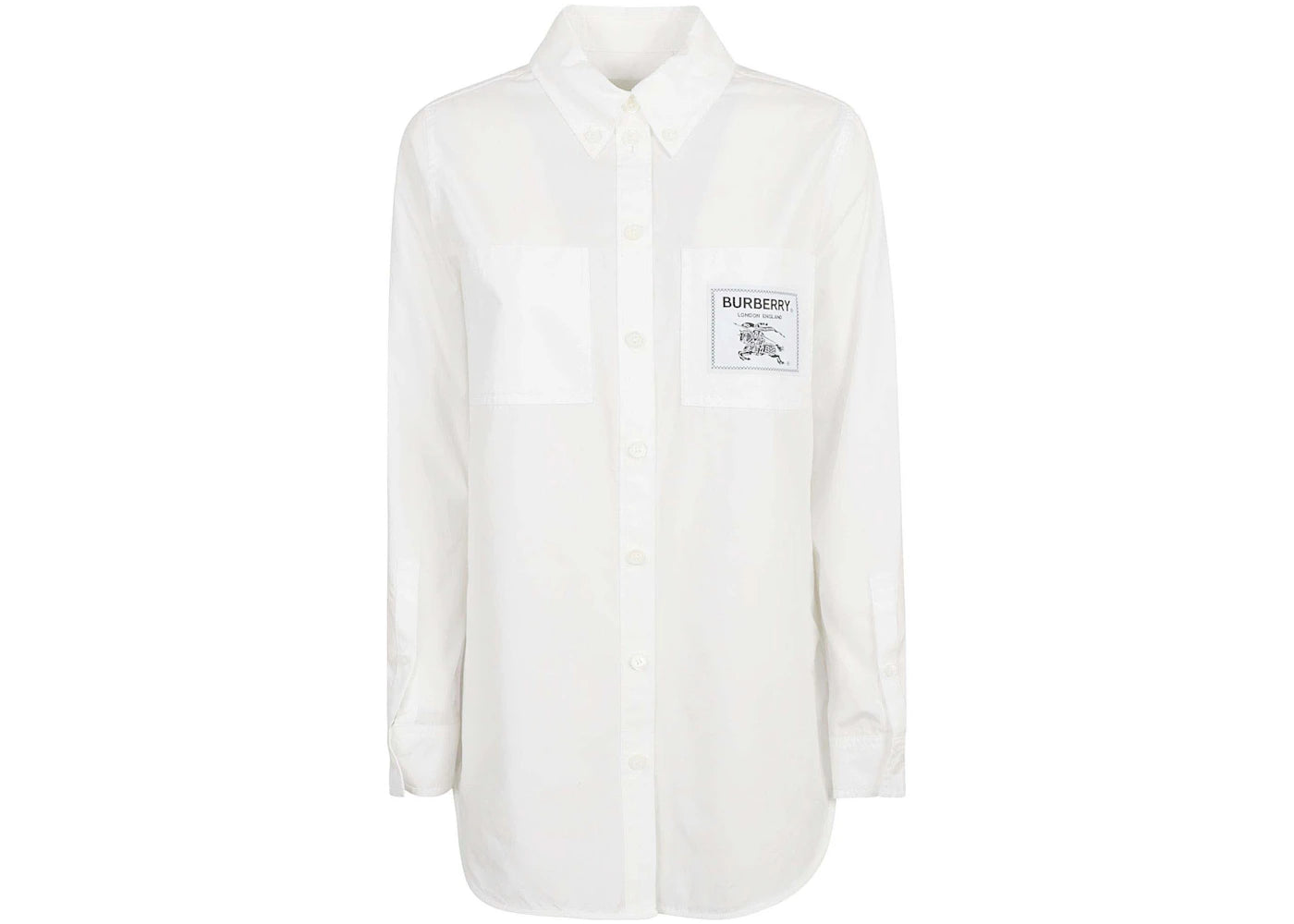 Burberry Logo Patch Shirt White