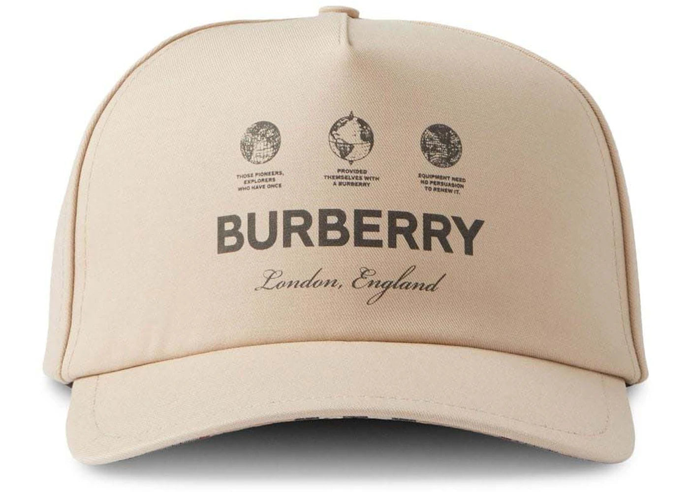 Burberry Logo Print Baseball Cap Sand Beige