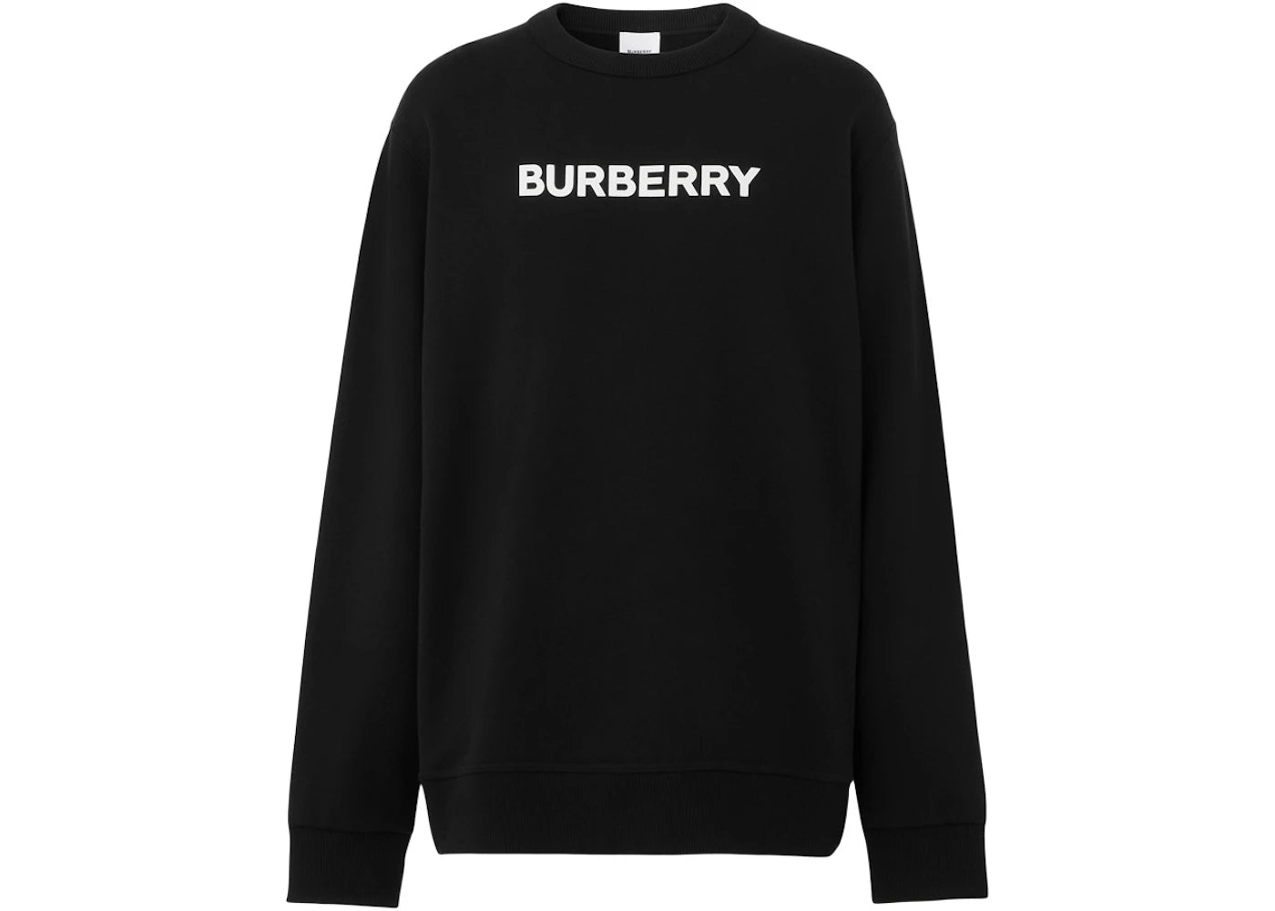 Burberry Logo Print Cotton Sweater Black/White