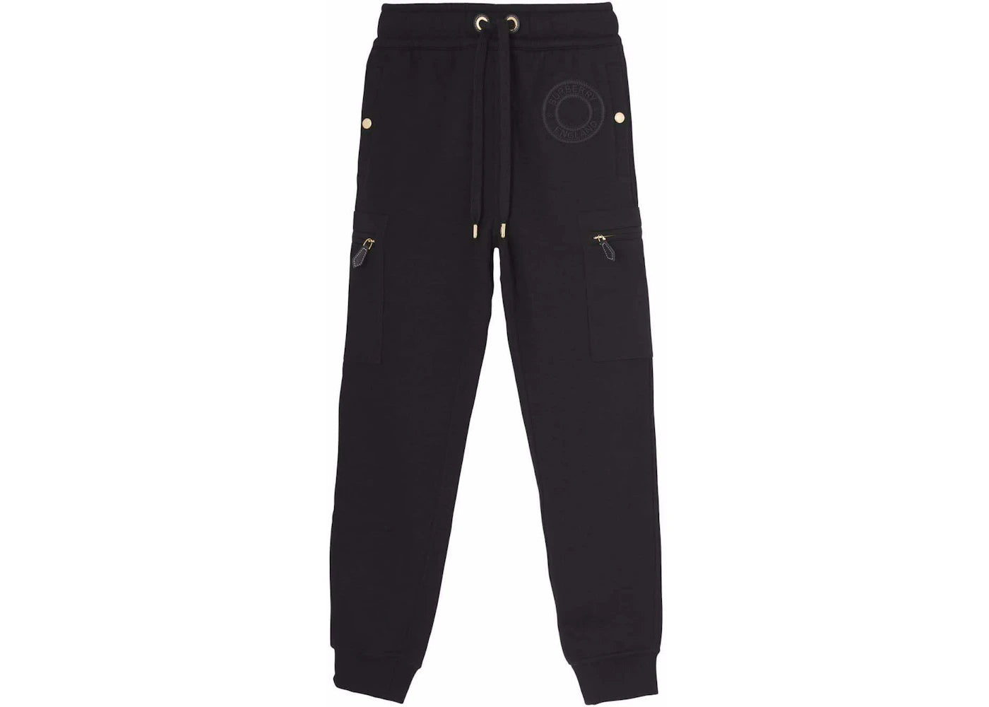 Burberry Logo Print Cotton Sweatpants Black