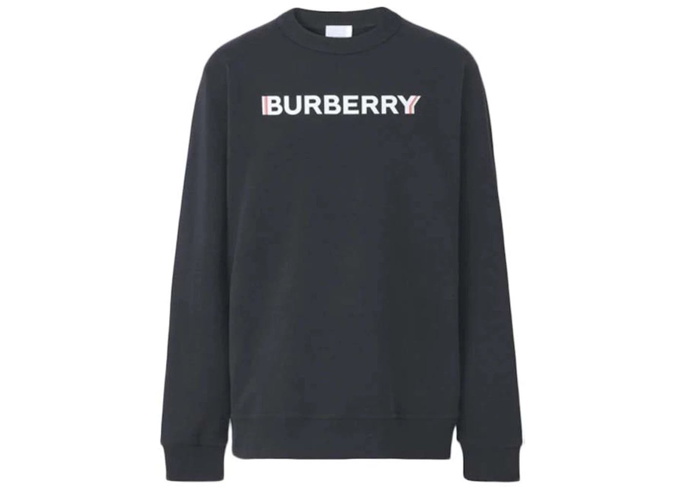 Burberry Logo Print Cotton Sweatshirt Black