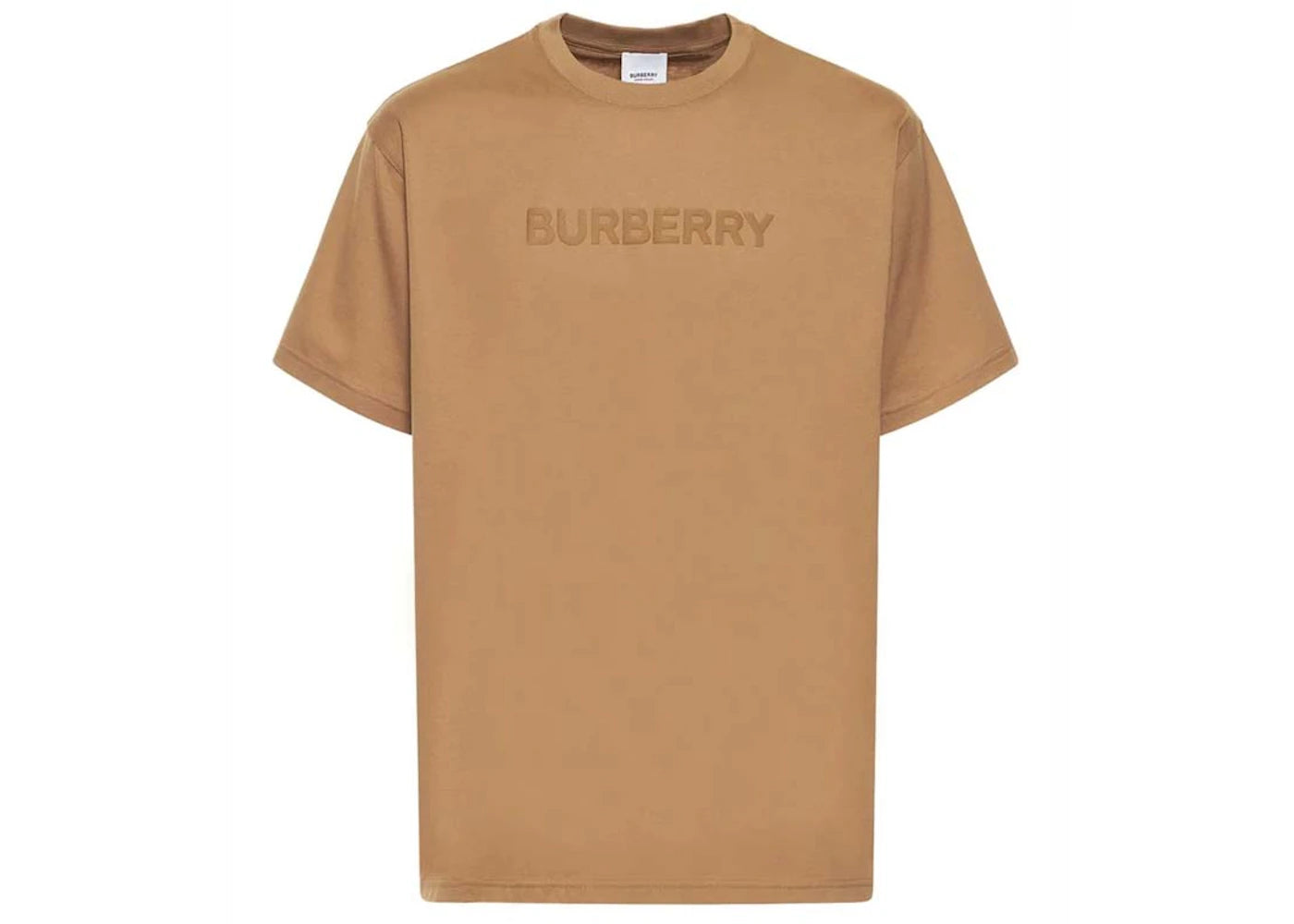 Burberry Logo Print Cotton T-shirt Camel