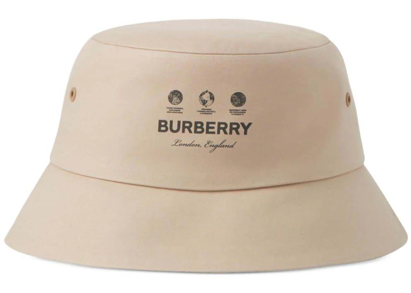 Burberry Logo Print Hat Sand Beige