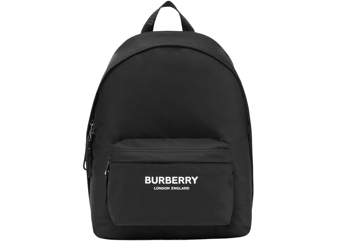 Burberry Logo Print Nylon Backpack Black