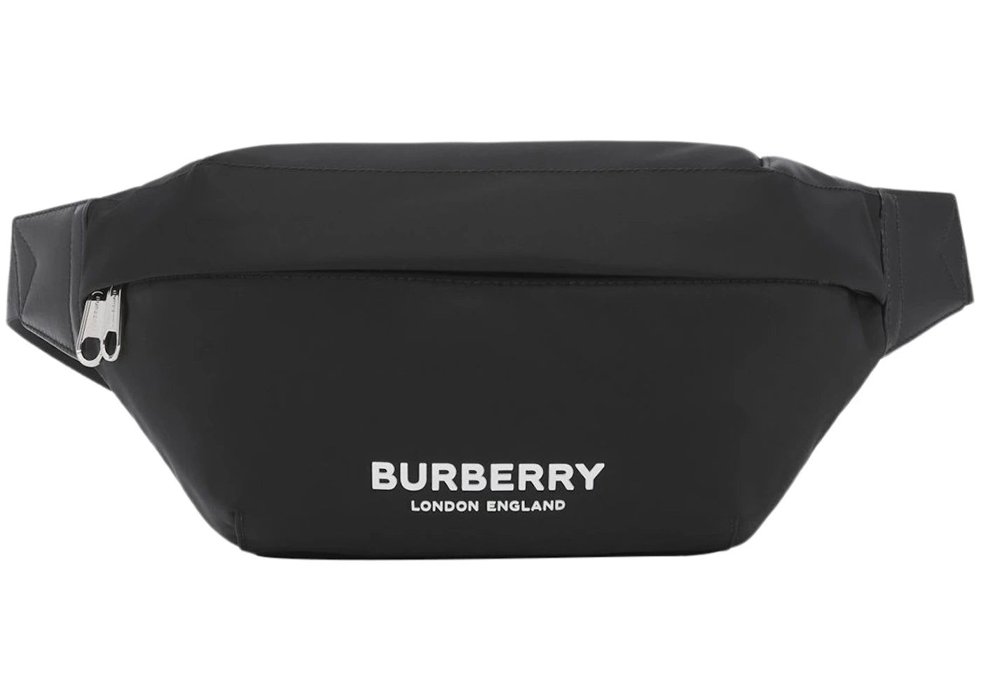 Burberry Logo Print Nylon Sonny Bum Bag Black/White