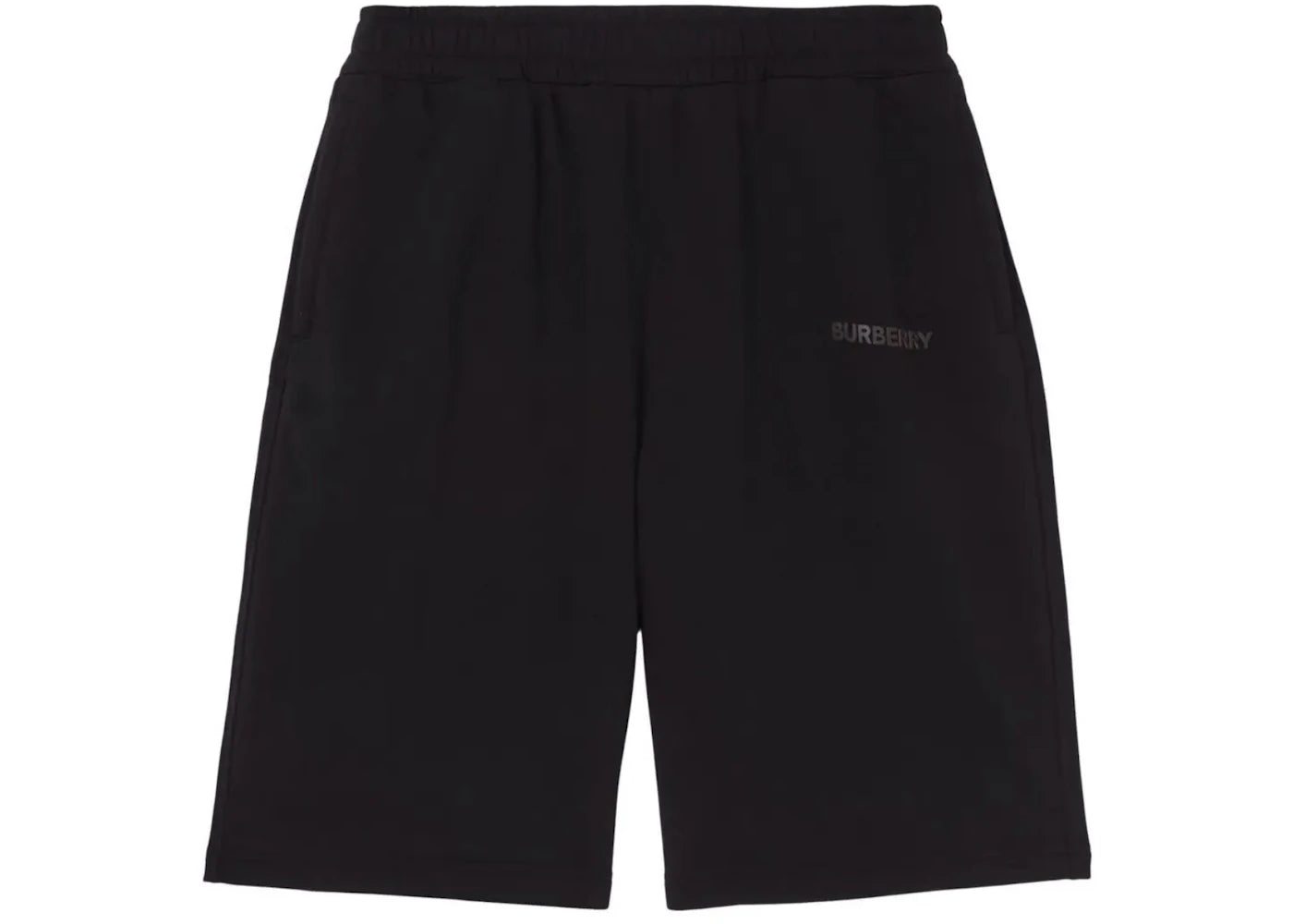 Burberry Logo Print Stretch Cotton Shorts Black