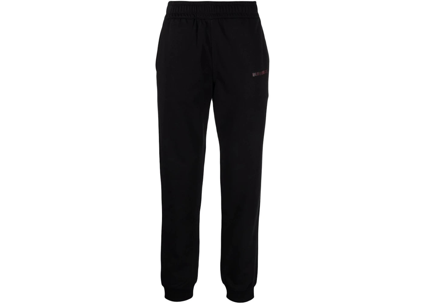 Burberry Logo Print Stretch Cotton Sweatpants Black