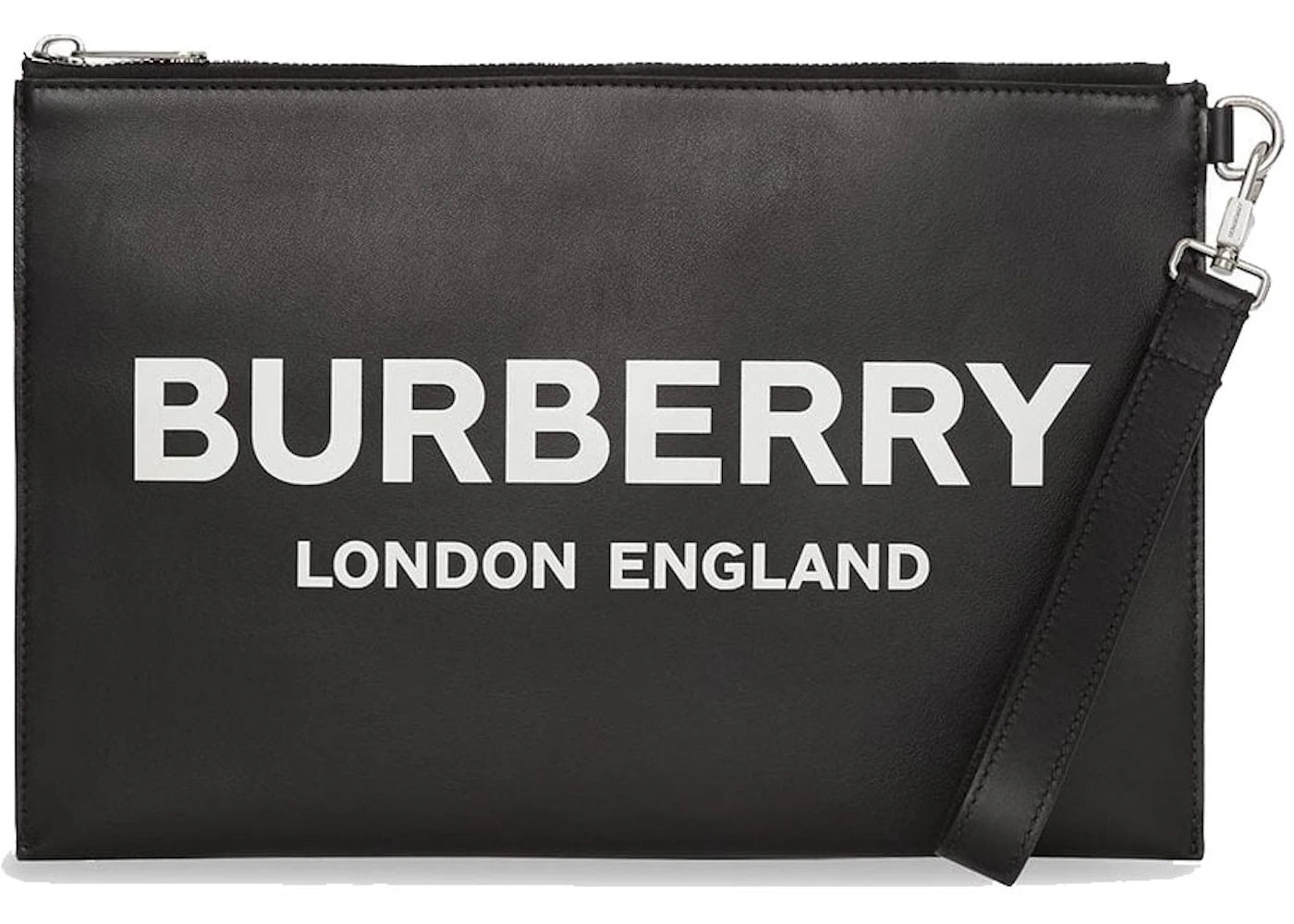 Burberry Logo Print Zip Pouch 6 Slot Black