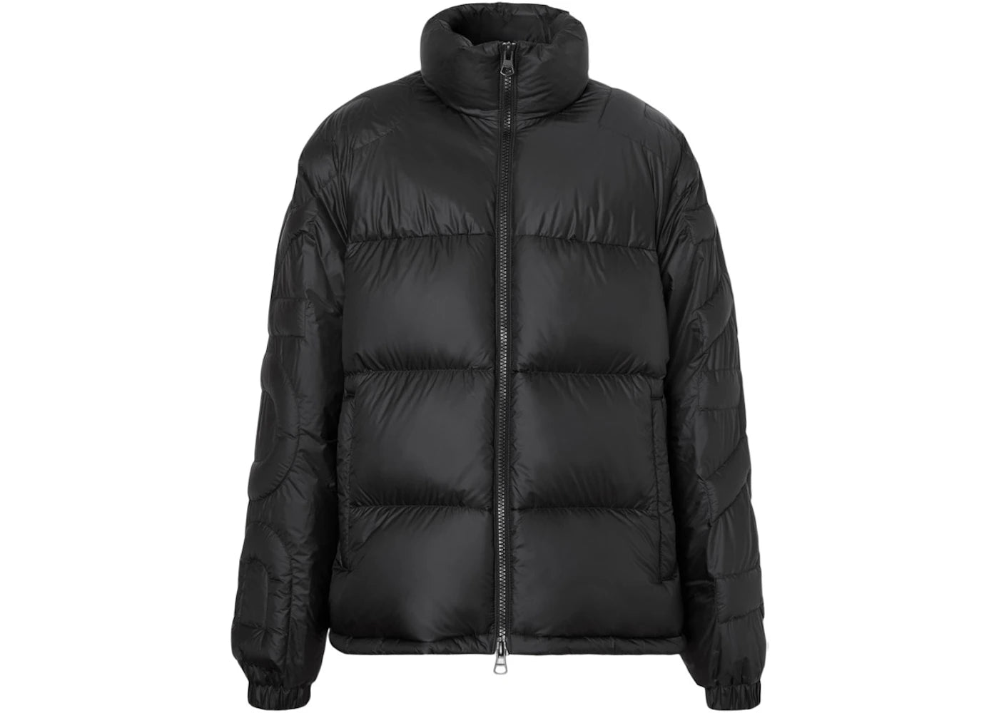 Burberry Logo Quilted Nylon Puffer Jacket Black