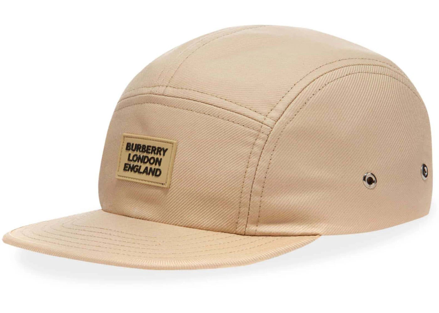 Burberry Logo Rubber Patch Baseball Cap Soft Fawn