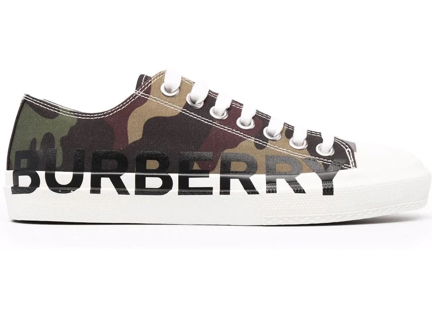 Burberry Logo-print Lace-up Sneaker Green Camo