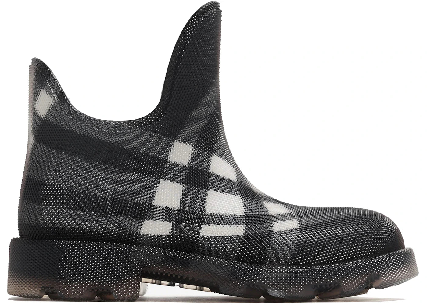 Burberry Marsh Checked Ankle Boots Black White (Women's)